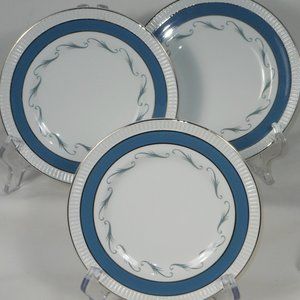 3 bread & butter plates. Simpsons Pottery UK chinastyle CONWAY